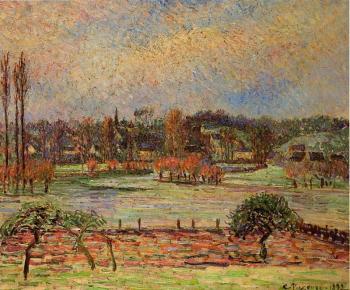 Camille Pissarro : Flood, Morning Effect, Eragny